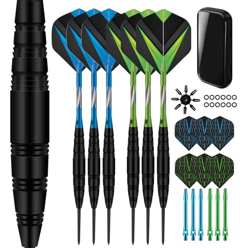 1 Set tragbare Stahl-Dartpfeil-Nadel-Metall-Darts-Set, Aluminiumschaft, Stahlspitze, Dart-Werkzeug für einfache Handhabung