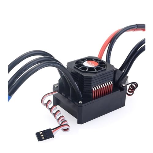 LSFWJP Wasserdichter 25A 35A 45A 60A 80A 120A 150A ESC Brushless Senseless Speed ​​Controller T / XT60 Stecker for 1/8 1/10 1/12 1/20 RC Car (Color : 120A ESC Tplug)