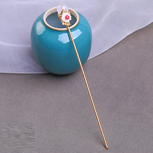 Retro-Haarbalken, chinesische Haarschläge, 2 Stück goldene Haarstäbchen for Dutts, Perlen-Haar-Essstäbchen, elegante Haarnadeln, traditionelle klassische Essstäbchen, Haar-Accessoires for Frauen T(Col