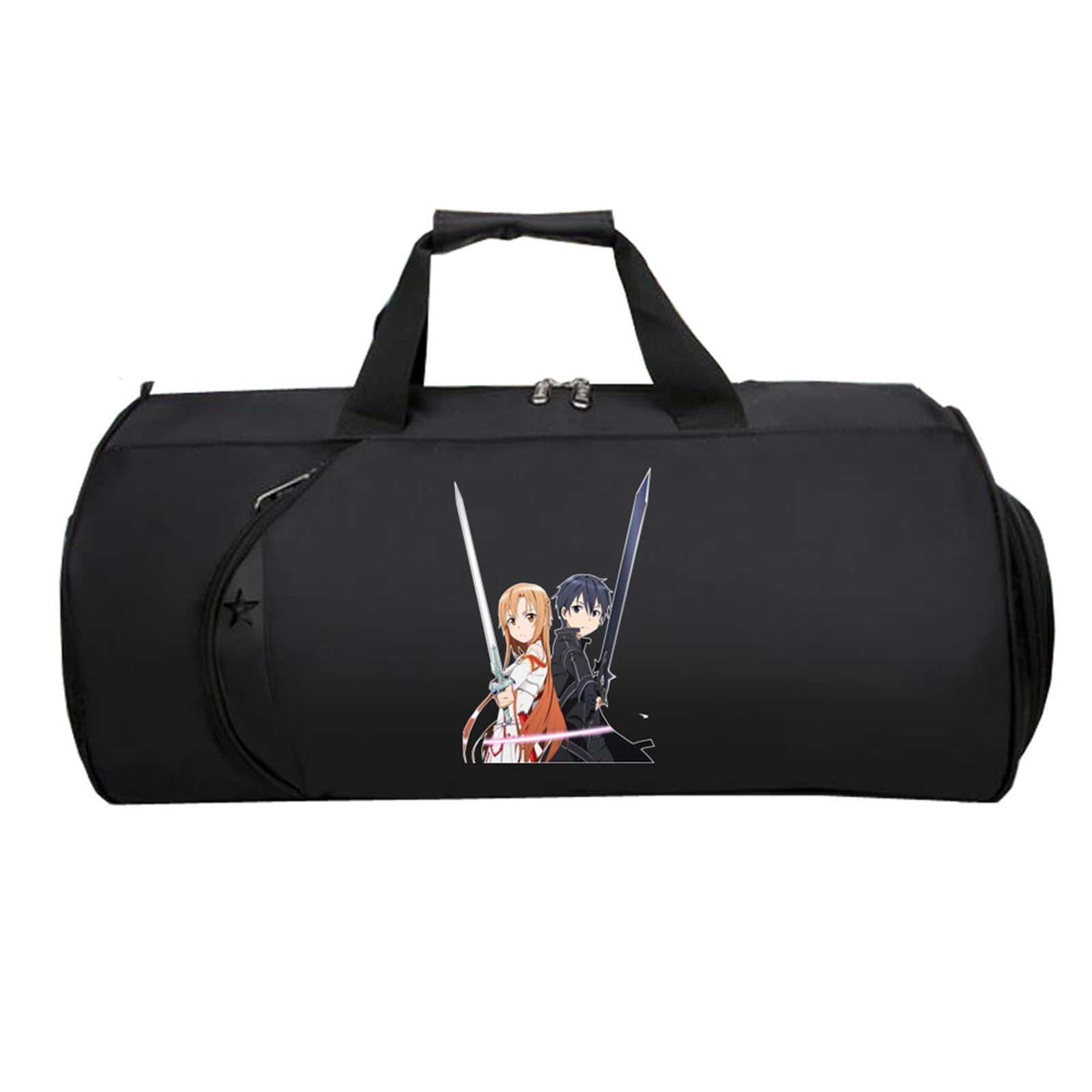 Swo-rd Art Onli-ne HandgepäCk Tasche, Faltbare Reisetasche HandgepäCk, Weekender HandgepäCk Koffer füR Herren Und Damen Flugzeug(Black 10)