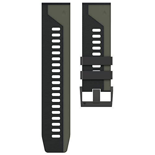 OPKDE 22 x 26 mm Silikon-Schnellverschluss-Uhrenarmband für Garmin Fenix 6X 6 6S Pro 5X 5 Plus 3HR 935 MK2 Watch Easyfit Armband Correa, 26mm Width, Achat