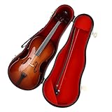 Ornamente für Musikinstrumente Mini-Cello-Modell, Miniatur-Cello Mit Ständer, Exquisites Und Zartes Bass-Musikinstrument Zur Dekoration