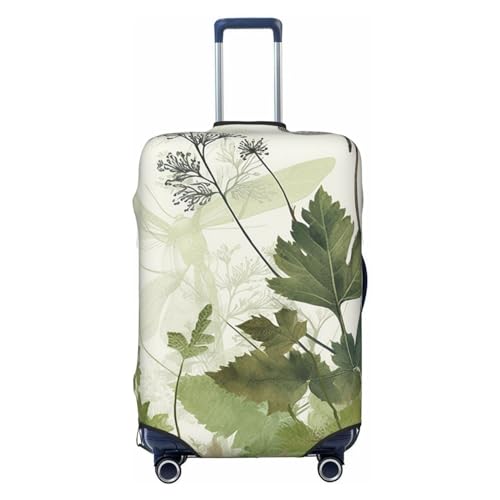 CSGJMYGS Foliage and Herbs Gepäckabdeckungen für Koffer, waschbar, modisch, dehnbar, kratzfest, passend für 45,7 - 81,3 cm Gepäck, XL, Schwarz, XL, Schwarz , XL