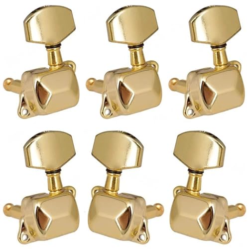 Strings Tuning Pegs Mechaniken Für Gitarre 6er-Pack Saiten-Stimmstifte, halbgeschlossene Stimmwirbel für elektrische Akustikgitarrenteile (Color : 5)