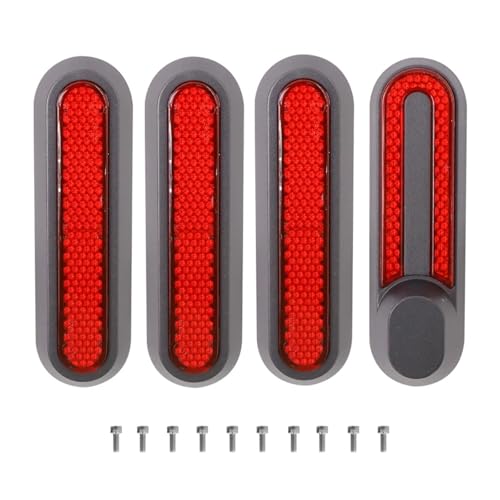 Jodriva Schutzschale for die vordere und hintere Radabdeckung, for Xiaomi, Elektroroller Pro 2/1s/M365 Pro, Sicherheits-Reflexrohr, Nachtreflektorteile Radabdeckung für Elektroroller(Red Sets)