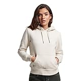 Superdry Damen Essential Hoodie mit Logo Hellbeige Meliert 40