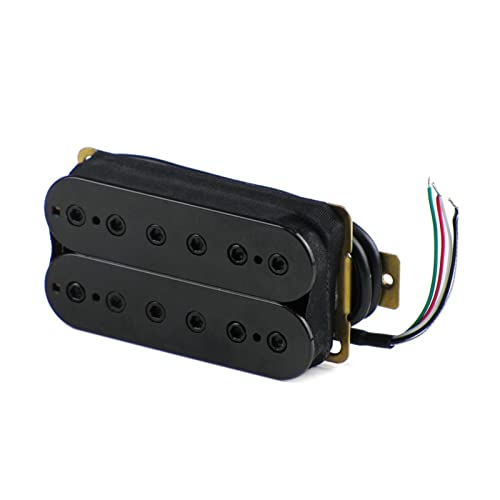 ZENGXUE 1 STÜCK E-Gitarre Doppelspule Humbucker Pickup Bridge/Hals Passive Pickup W/Höheneinstellschrauben Humbucker Tonabnehmer Set (Color : 50 Neck Black)