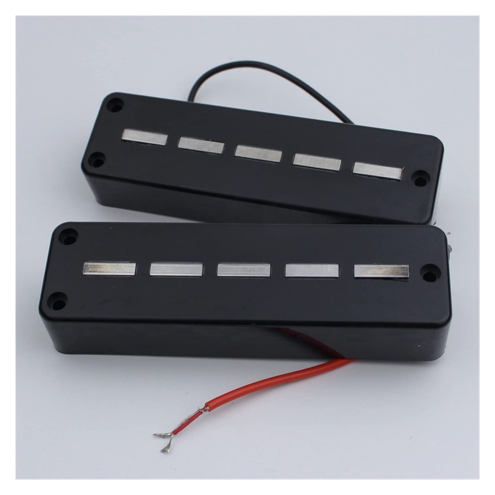 ZENGXUE 1 Satz Von Fünf String Bass Keramik Pickup Bridge + Hals Schwarz Humbucker Tonabnehmer Set