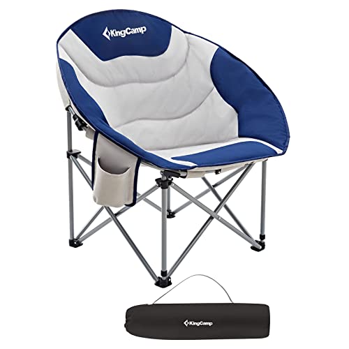 KingCamp MoonChair XL Camping Klapp Stuhl Garten Falt Sessel Kühltasche 150 kg Royal Blue