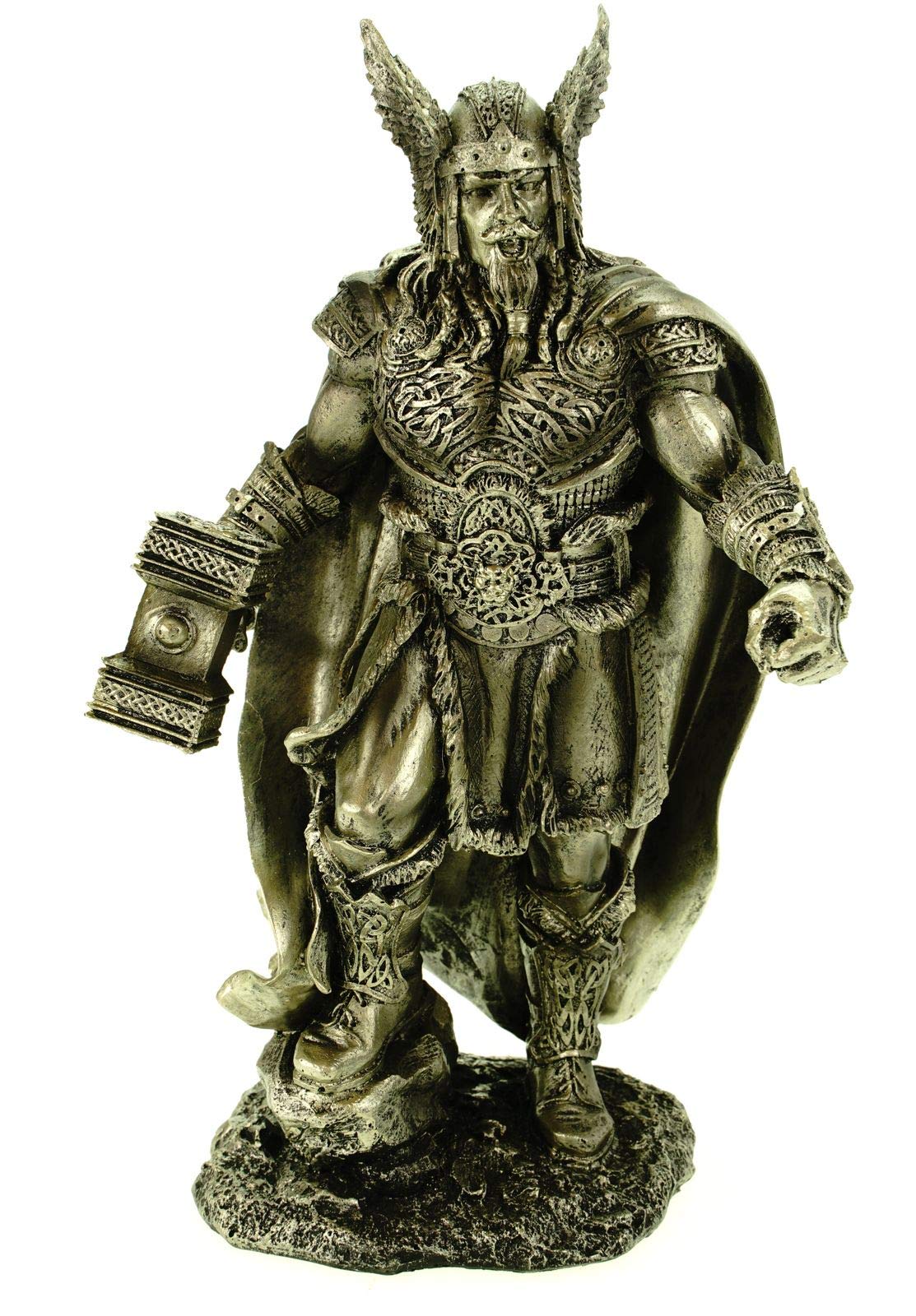 Joh. Vogler GmbH Figur Thor Donnergott mit Hammer 24 cm Nordische Mythologie Odin