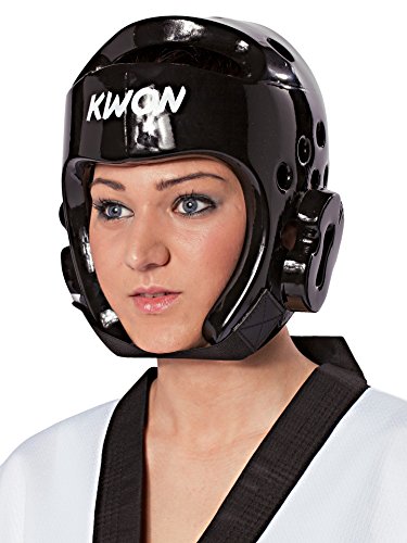 KWON® Taekwondo Kopfschutz 40064 PU CE Schwarz WTF Kopfschützer - L