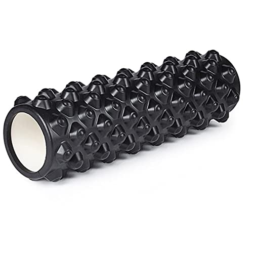 HJBFVXV Yoga-Blöcke 45cm Fitness Foam Roller Yoga Block Sport Massage Roller Gym Exercises Relax Deep Muscle Yoga Accessories Relieve Stress(45cm Black)