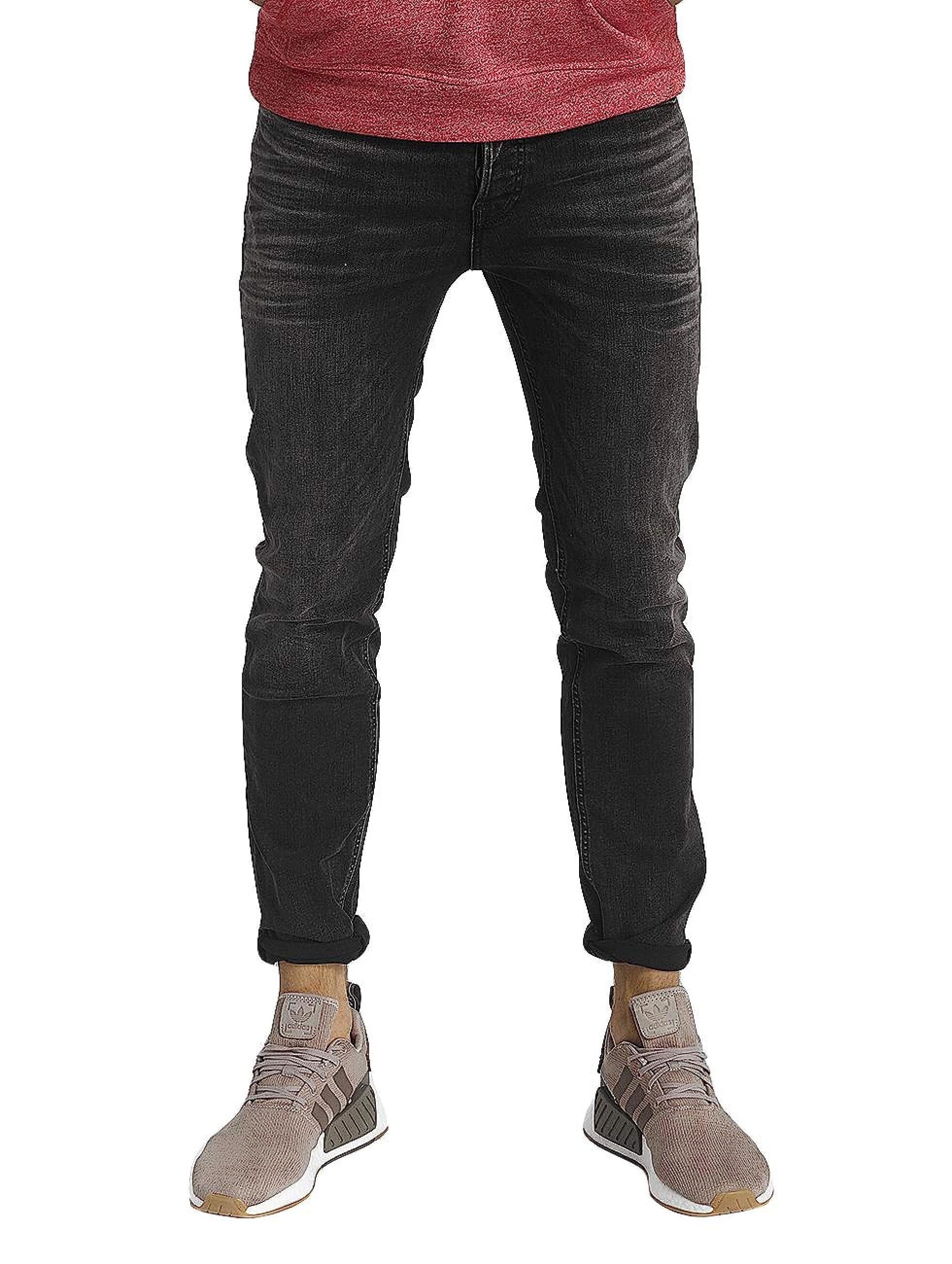 JACK & JONES Herren Slim Jeans, Schwarz (Black Denim), W33/L32 (Herstellergröße: 33)