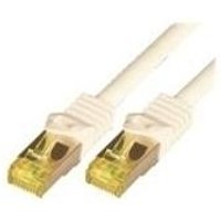 M-CAB - Patch-Kabel - RJ-45 (M) zu RJ-45 (M) - 25 m - SFTP, PiMF -Cat.7 Rohkabel - halogenfrei, geformt, ohne Haken - weiß