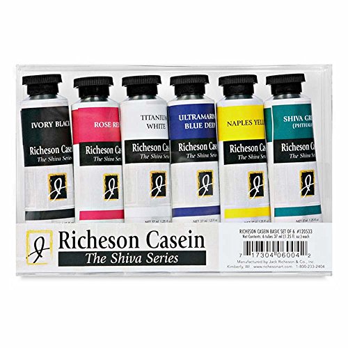 Jack Richeson 37-ml Künstler Casein Farben, Set von 6