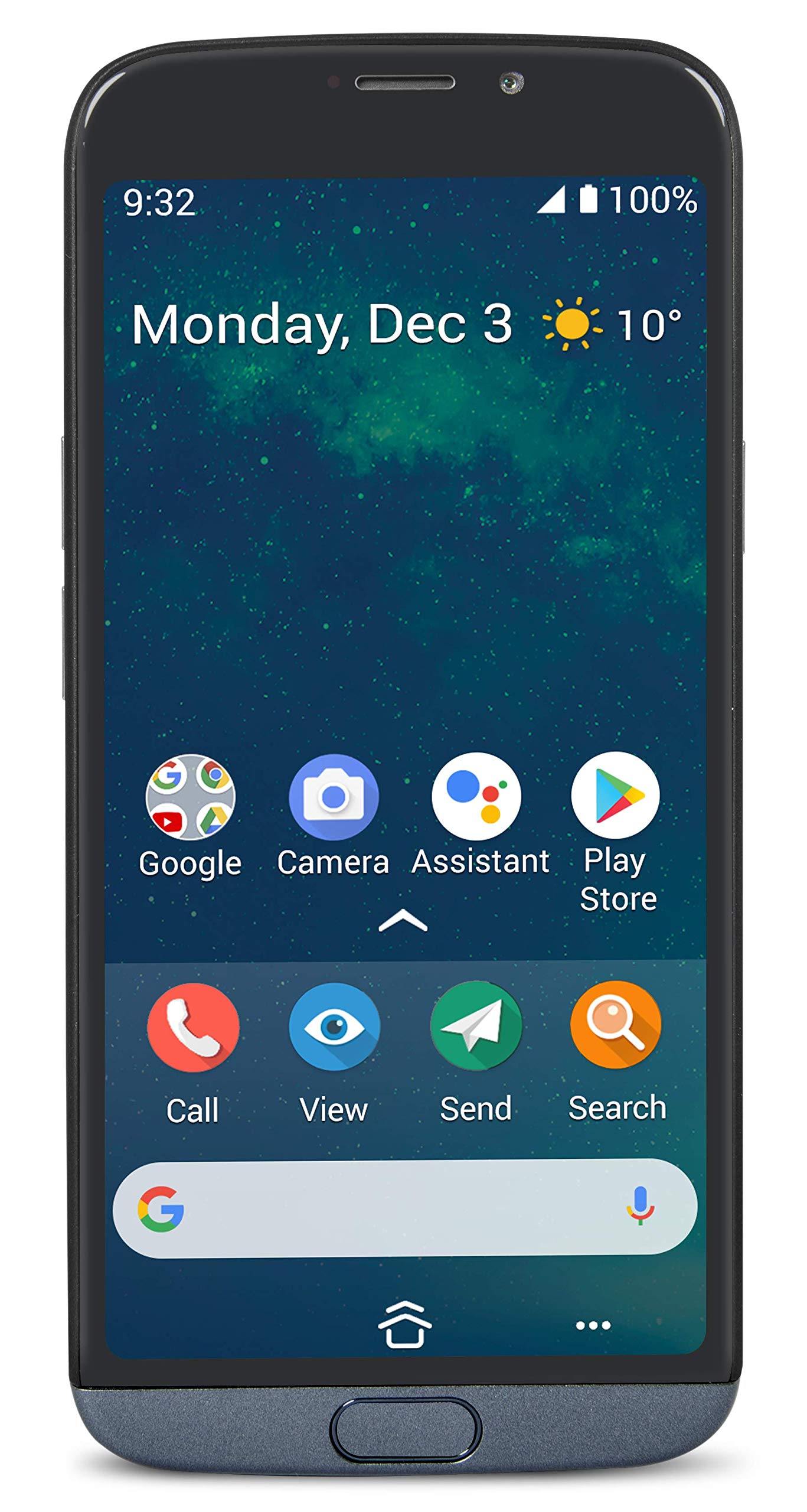 Doro 8050 4G Smartphone mit Touchscreen, Benutzeroberfläche auf Basis Android 9, 13 MP Kamera, 5 MP Front-Kamera, 16 GB interner Speicher, 2 GB RAM, grau