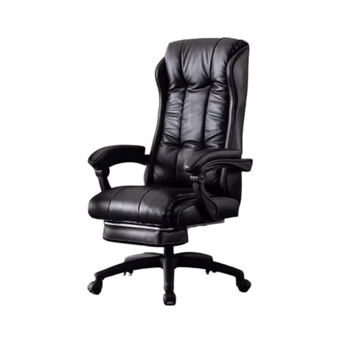 Zhaoj24-05 Bürostuhl Ergonomischer Heimcomputerstuhl, bequemer Liege-Bürostuhl, ergonomischer Stuhl, Gaming-Stuhl mit hoher Rückenlehne Schreibtischstuhl(Schwarz)