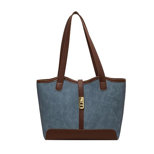 ohodhmnu Damen Tragetasche, stilvolle Damentasche für den Alltag Große Kapazität Handtasche Trendige und praktische Schultertasche Shopper Taschen, blau, with accessories