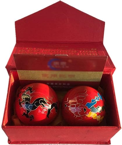 chinesische klangkugeln chinesische klangkugeln klein 2 Stück Baoding Ball Fitnessball Handmassageballklangkugeln(Color:c)