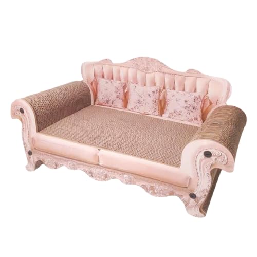 Nbhuiakl Kratz-Loungebett, entspannendes Kratzsofa für Katzen, 60 x 24 cm, Kissen für Wohnzimmer, zum Kratzen in Sofaform, Wohnzimmerbett mit kratzfester Textur, für Katzen im Innenbereich