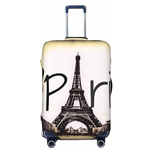 Tower Love Paris Reisegepäckabdeckung, robuster Kofferschutz, passend für 45,7 - 81,3 cm große Gepäckstücke, Größe M, Schwarz, Medium