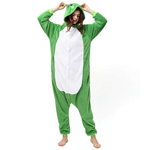 Katara 1744 (30+ Designs) Frosch-Kostüm Kröte, Unisex Onesie/ Pyjama-Qualität für Erwachsene & Teenager