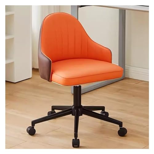 Stuhl Ergonomischer Bürostuhl Schreibtischstuhl Executive PU-Leder Verstellbarer Computertisch Gaming-Stühle Bequeme gepolsterte Armlehne Lordosenstütze Rolldrehstuhl/Orange/Größe Um Glück zu