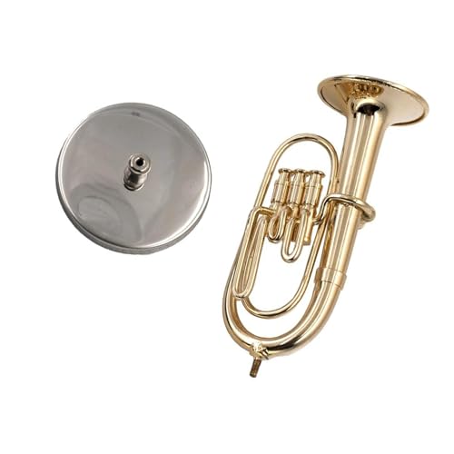 1 Stück Miniatur-Kupfer-Bariton-Modell Mit Unterstützung Für Mini-Tuba-Musikinstrument Musikinstrumente Miniatur (Size : 7.5cm)