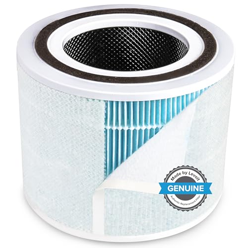 Levoit Luftreiniger Wildfire Smoke Ersatzfilter 4-in-1 True HEPA, hocheffiziente Aktivkohle, Core 300-RF-WS, 1 Packung, Blau, Plastik H13