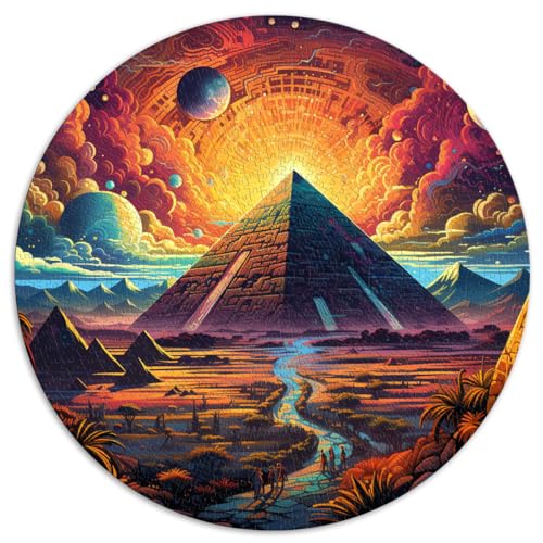 Puzzlespiel Pyramidenmalerei Puzzles für Erwachsene 1000 Teile 67,5 x 67,5 cm Spielspielzeug für Familienpuzzles Geschenk Schwierig und herausfordernd