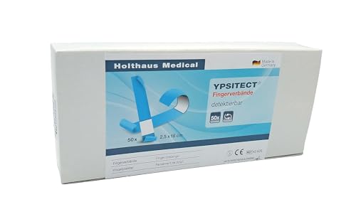 Holthaus Medical YPSITECT® Fingerverband Fingerpflaster Wundpflaster Pflaster, detektierbar, elastisch, 2,5x18cm, 50St