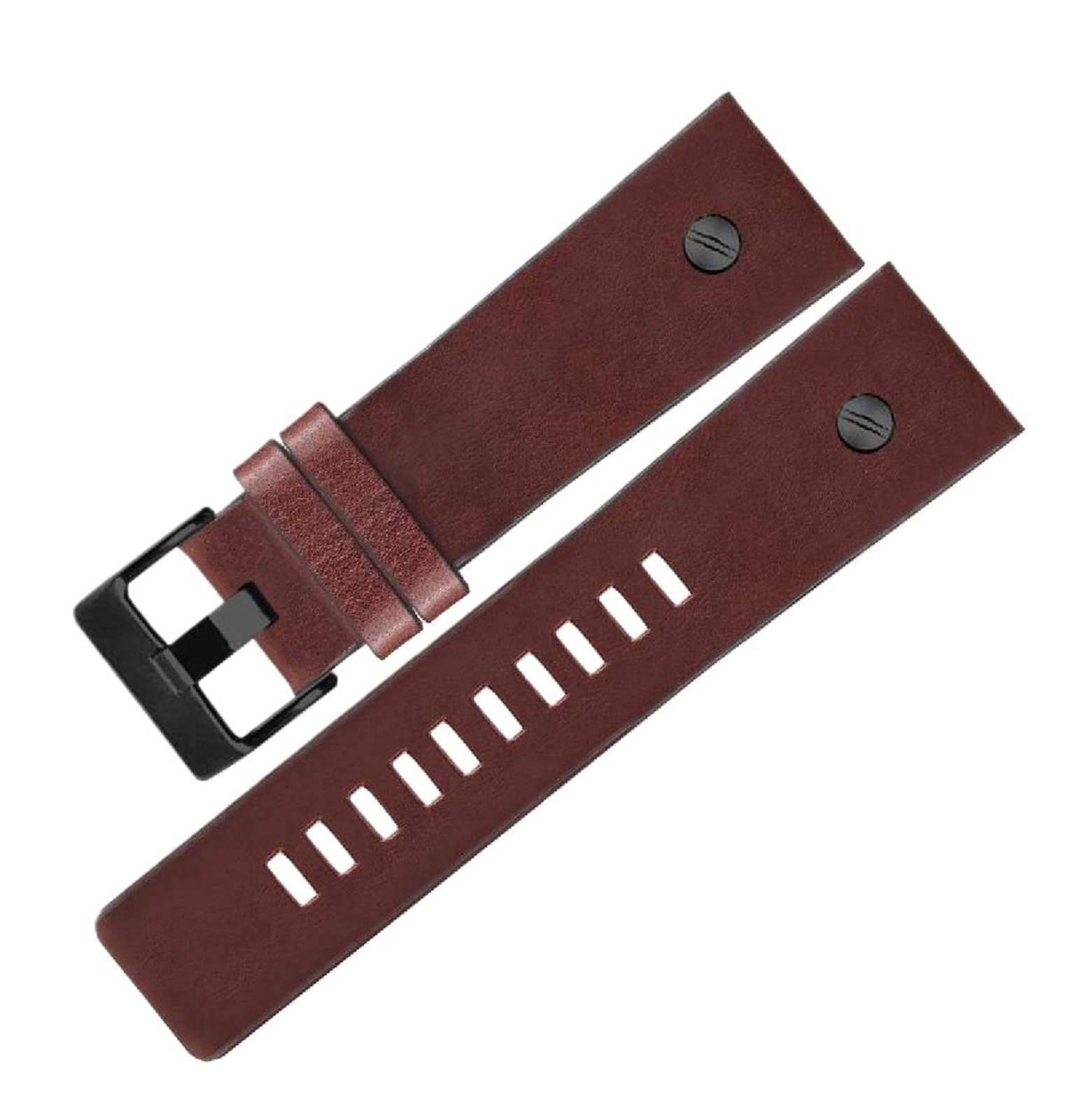 SpaRcz Echtes Leder-Uhrenarmband mit Dornschließe, Herrenuhr-Zubehör, 22-34mm, Farbe 12, 34mm