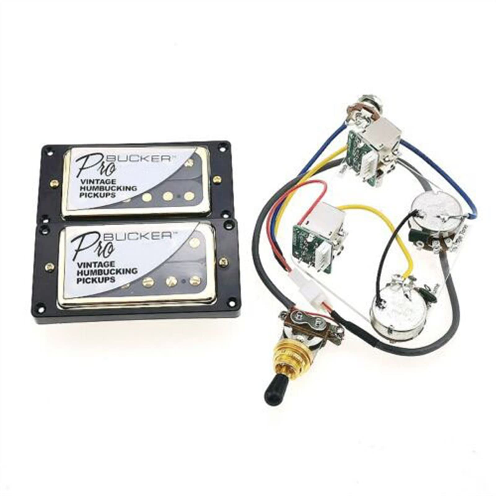 ZENGXUE Humbucker Pickups E-Gitarre Alnico Humbucker Pickups Mit Pro-Kabel-Kabelbaum-Töpfe Humbucker Tonabnehmer Set