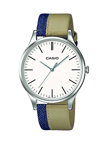 Casio Unisex Erwachsene Armbanduhr Datum klassisch Quarz Leder MTP-E133L-7EEF