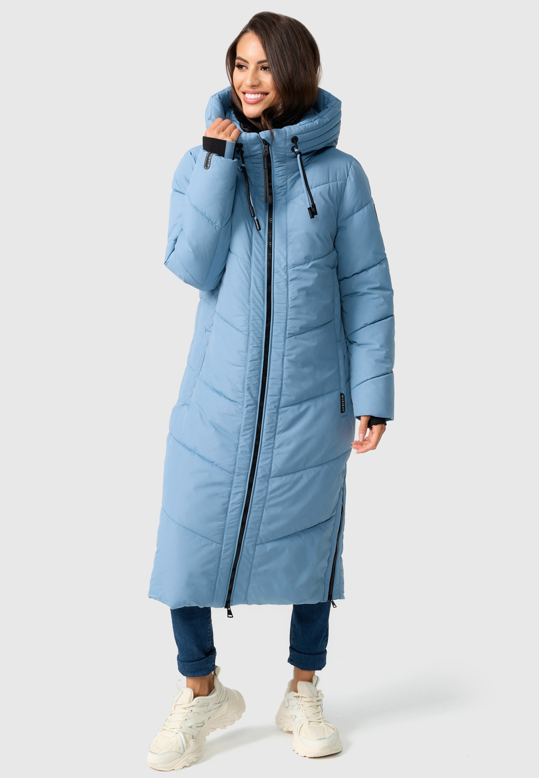 Marikoo Winterjacke "Nadaree XVI", Stepp Mantel mit großer Kapuze