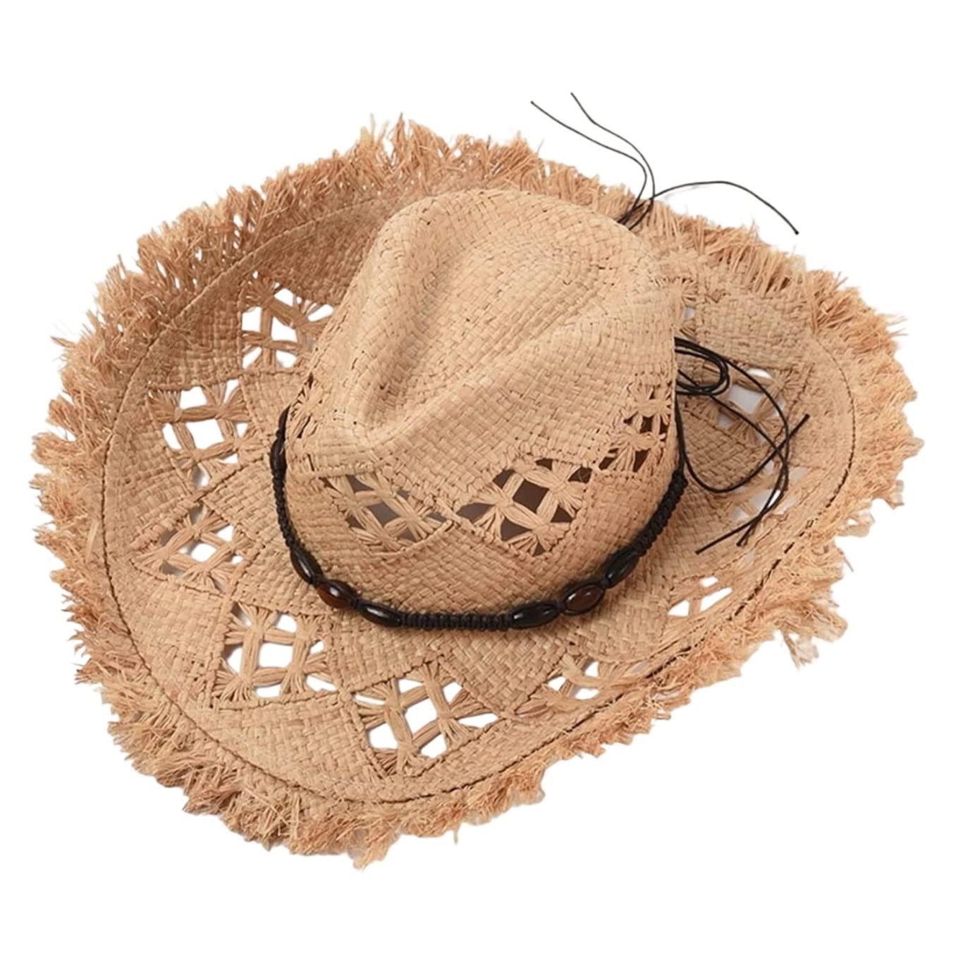 YIHANSS Sonnenhut Strandhut Faltbarer Strohhut Damen Strand Sonnenhut Handgemachter Hut Bucket Hat Sommer Strohhut Hüte