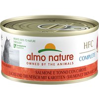 Sparpaket Almo Nature HFC Complete 24 x 70 g - Lachs und Thunfisch mit Karotte