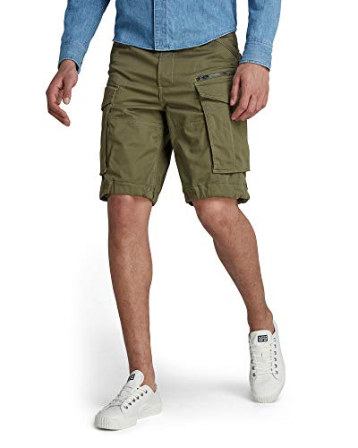 G-STAR RAW Herren Rovic Zip Relaxed 1\2-Length Shorts, Schwarz (Sage 724), W33(Herstellergröße: 33W)