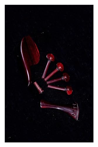 Violine, Mahagoni-Zubehör, Buchsbaum-Zubehör, kompletter Satz Kinnhalter, Saitenhalter, Reitstock (Color : Mahogany)