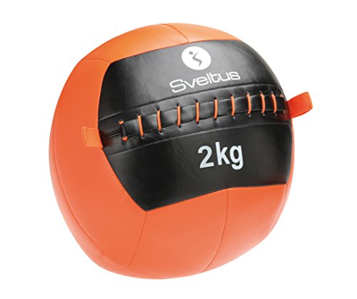 sveltus Wall Ø 35 cm-2kg Medizin Ball Unisex Erwachsene, Orange und Schwarz