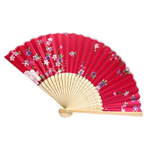 YIHANSS Traditioneller chinesischer Vintage-Bambus-Handfächer, faltbar, Blumenfächer, chinesische Tanzparty, Taschengeschenke für Hochzeiten, Handfächer, Dekor-Fächer (Farbe: N)