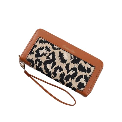 VSULZVNU N/A Damen-Geldbörse, Leopardenmuster, Clutch, große Kapazität, Geldbörse, Handytasche, mehrfarbig (Farbe: C, Größe: 1 Stück), B, 1ps