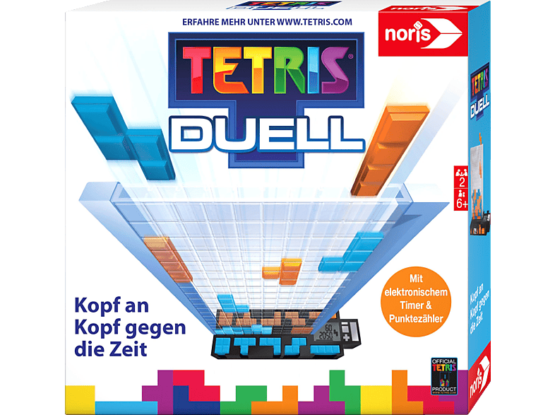 NORIS Tetris Duell - Kopf an gegen die Zeit! Gesellschaftsspiel Mehrfarbig