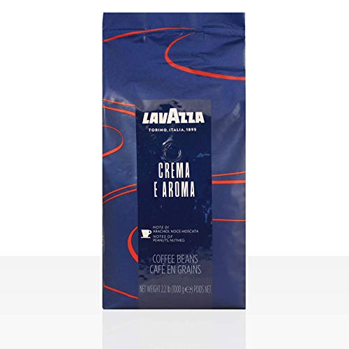 Lavazza Kaffee Creme e Aroma Blau, Espresso, Bohnenkaffee, Röstkaffee, Ganze Bohnen, 6 x 1000g