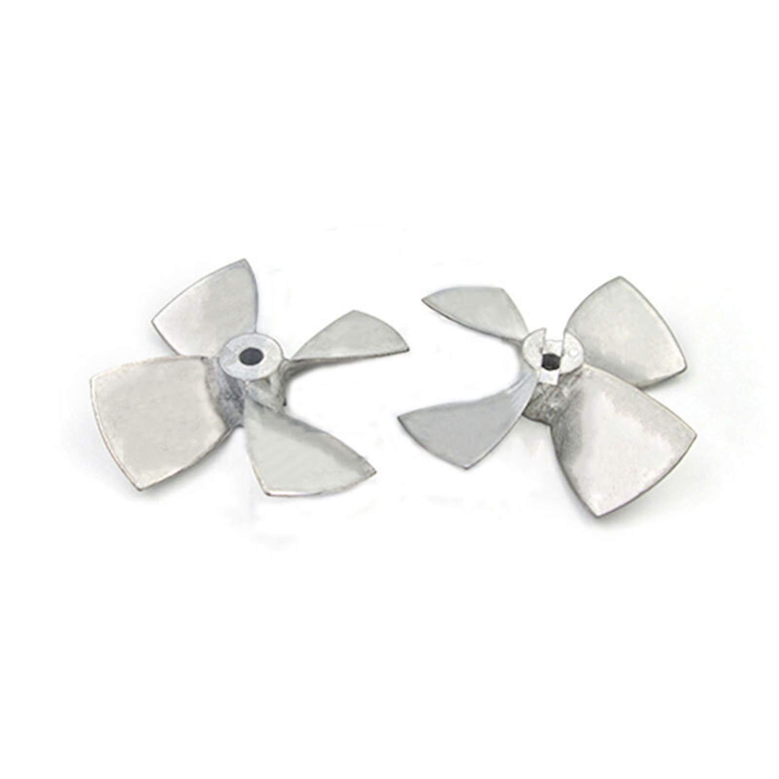 Jodriva Rc Köder Fischerboot Metall Propeller 4-Blatt Propeller aus Zinklegierung D44/55/60mm CW/CCW Schraube 4mm Rc Boot Motor Antriebswelle Bootspropeller(D55mm Reverse)