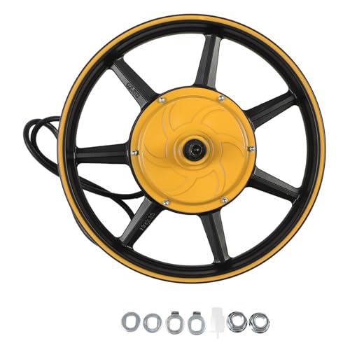 BÜRSTENLOSER NABENMOTOR HOCHLEISTUNGS-DUAL-HALL-ELEKTROROLLER-MOTORRADALUMINIUMLEGIERUNG 16 ZOLL (Yellow)