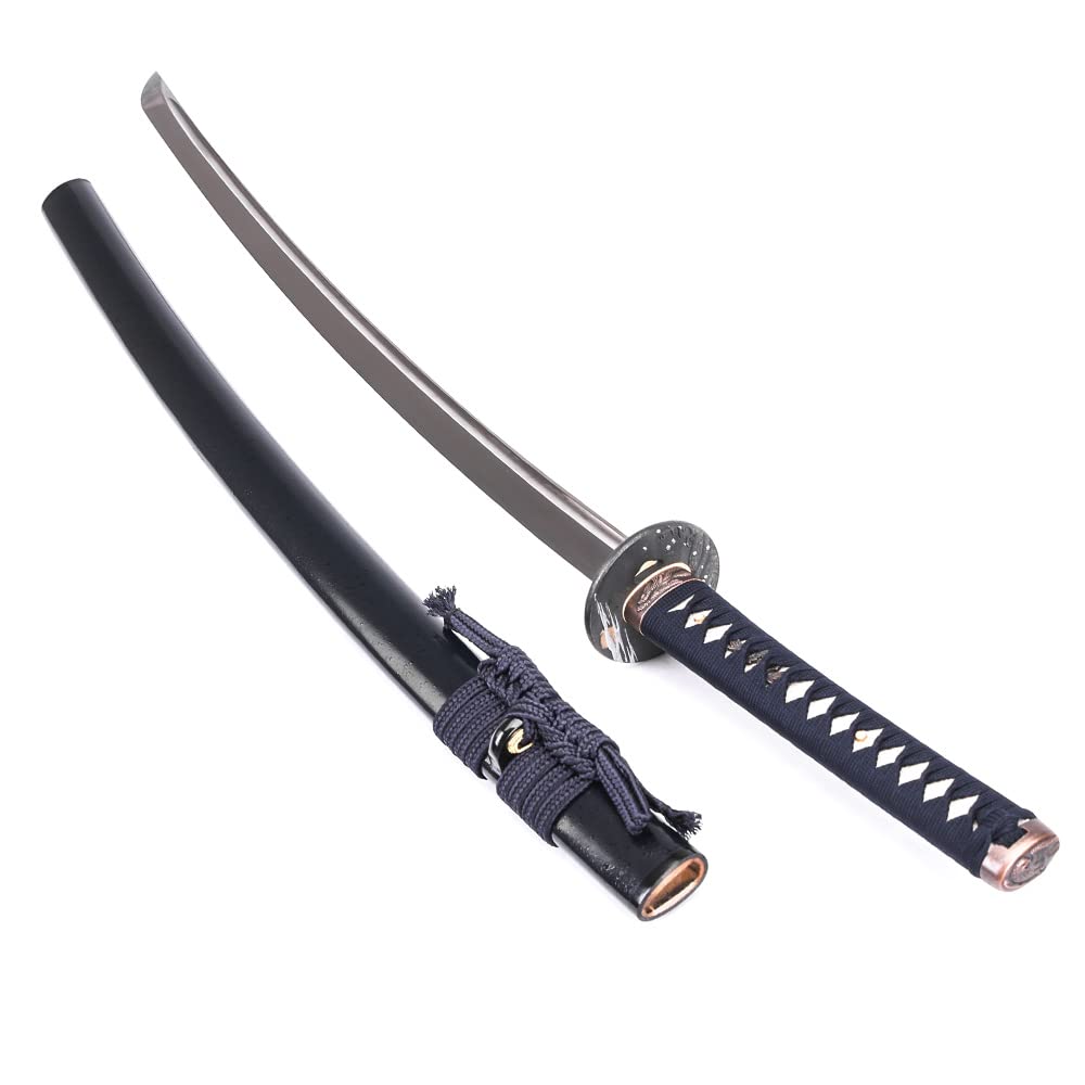 Katana Sword Real,40-Inch Traditional Handmade Full Tang Katana Alloy Tsuba Japanese Samurai Sword High Carbon Steel 1060