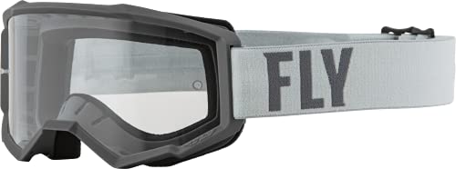 Fly Racing Focus Goggle Grau / Dunkelgrau klare Gläser