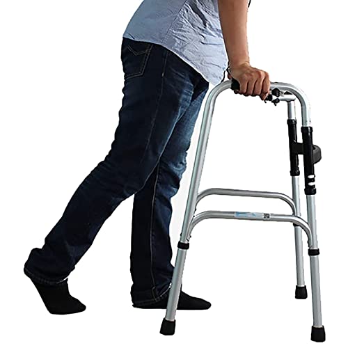 Gehhilfen für Senioren, Senioren, aufrechter Gehhilfe, faltbare Aluminium-Legierung, Gehhilfe für ältere Menschen und Behinderte, Belastung 100 kg, Rollator Walker Star of Light Run Forward