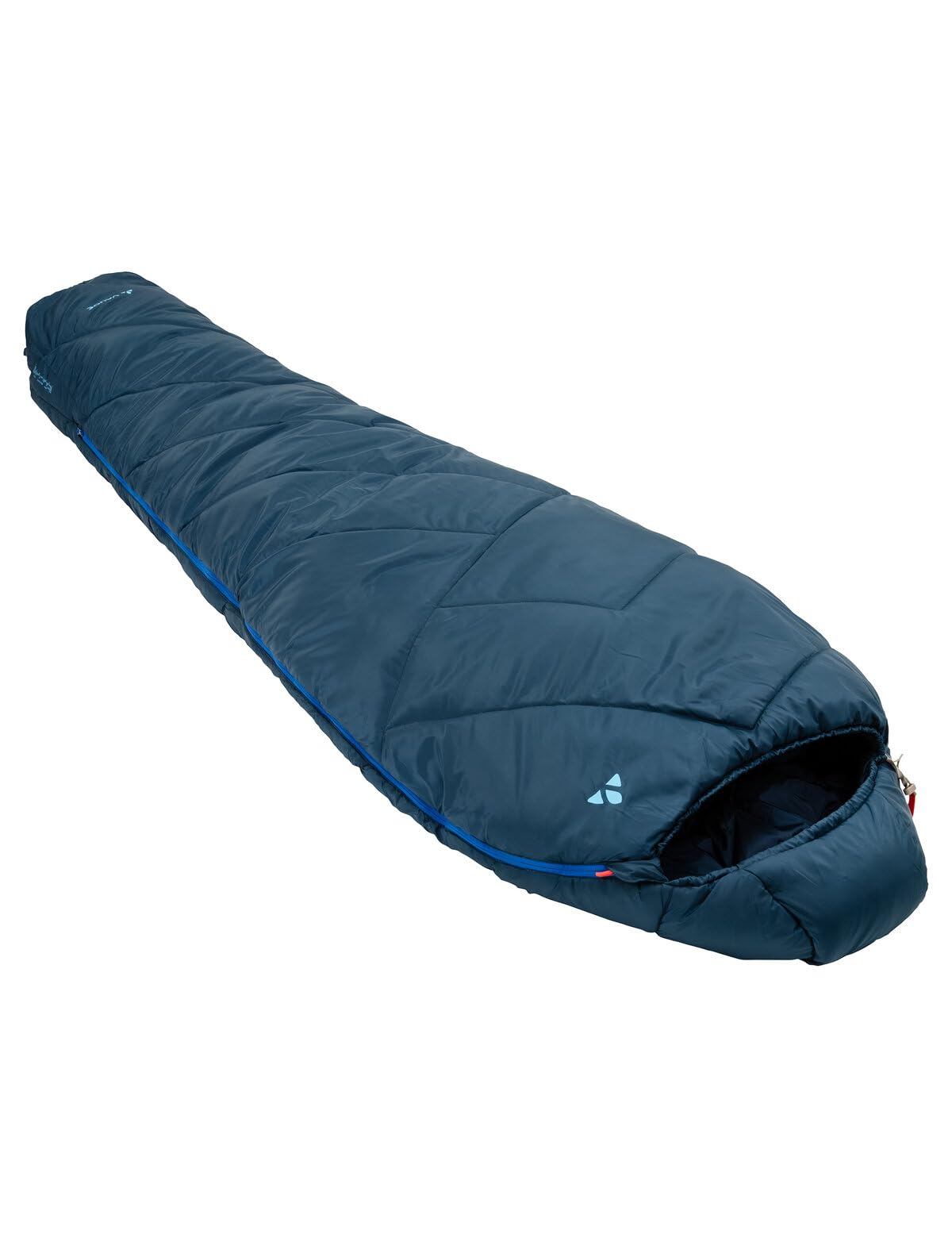 VAUDE Mumienschlafsack Sioux 800 II Blau, atmungsaktiver 3-Jahreszeiten Schlafsack 2°C – 8°C, kompakter Kunstfaserschlafsack 220x80 cm Reisverschluss links für Indoor & Outdoor-Camping